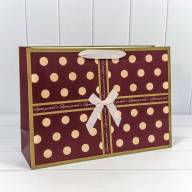 Пакет подарочный &quot;Горошек&quot; (микс) 45*32*15 230г 1/20 1/120 Арт: 300148AA - Пакет подарочный "Горошек" (микс) 45*32*15 230г 1/20 1/120 Арт: 300148AA