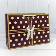 Пакет подарочный &quot;Горошек&quot; (микс) 45*32*15 230г 1/20 1/120 Арт: 300148AA - Пакет подарочный "Горошек" (микс) 45*32*15 230г 1/20 1/120 Арт: 300148AA