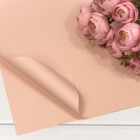 Плёнка в листах 60*60 (20 шт.) матовая "Корейская" 55мкм Розовый-40 1/60 Арт: 001398/40