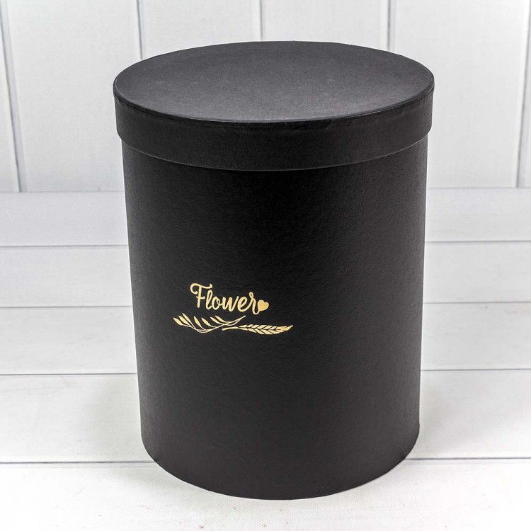 Коробки Цилиндр Набор 1/3 21*26 "Flower" Чёрный 1/18 Арт: 720771/4