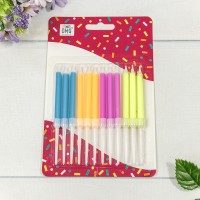 Свечи для торта набор (12 шт.) 6,5см (микс 1) 1/24 1/288 Арт: 20010-2