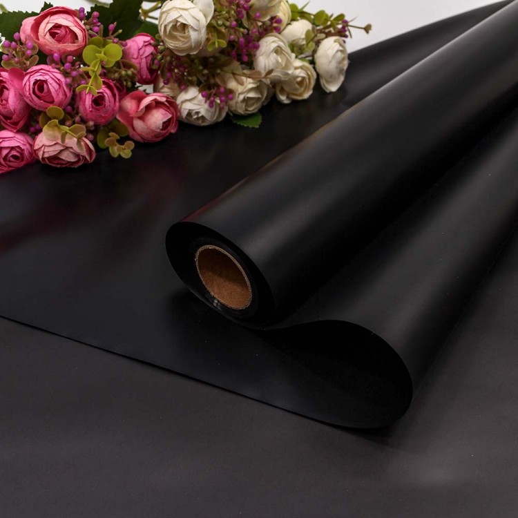 Плёнка 0,58*10м матовая однотонная 50мкм Чёрный 1/30 Арт: 001357/13