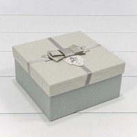 Коробки Квадратные Набор 1/3 19*19*9,5 с бантом "For You" Серый 1/36 Арт: 7201530/7