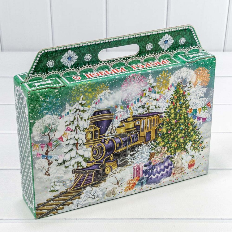 Коробка Сборная 31*27*6,5 "Новогодний экспресс" 1/50 Арт: 7302380