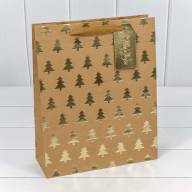 Пакет подарочный Крафт с тиснением &quot;С Новым годом&quot; (микс) 26*32*10 150г 1/20 1/360 Арт: 300291C - Пакет подарочный Крафт с тиснением "С Новым годом" (микс) 26*32*10 150г 1/20 1/360 Арт: 300291C
