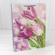 Пакет подарочный с блёстками "Тюльпаны" (микс 311) 30*41,5*12 210г 1/20 1/80 Арт: 000311A - Пакет подарочный с блёстками "Тюльпаны" (микс 311) 30*41,5*12 210г 1/20 1/80 Арт: 000311A