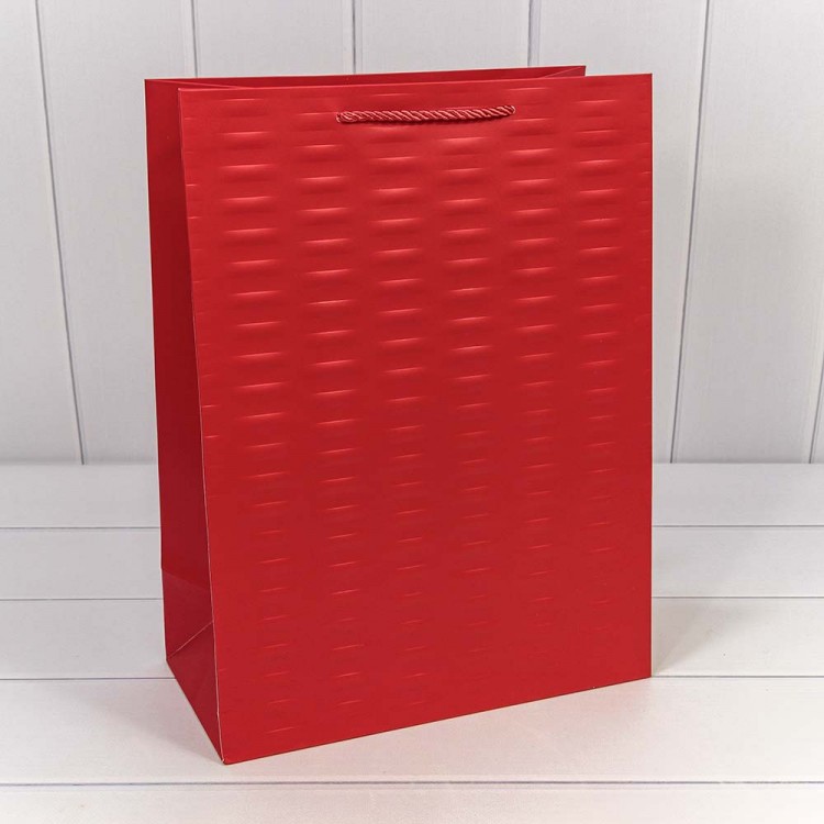 Пакет подарочный "Престиж" Красный 30*40*15 210г 1/20 1/120 Арт: 300342A/5