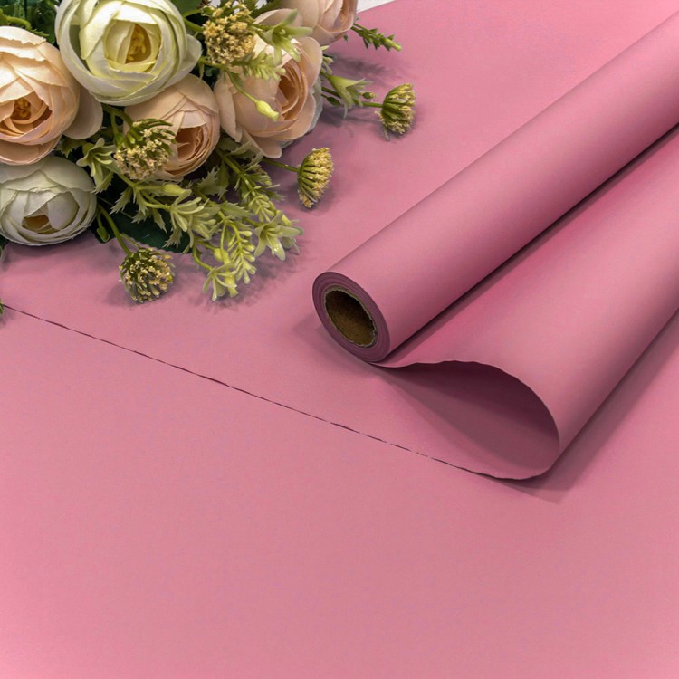 Плёнка 0,58*10м 255г матовая "Корейская" 55мкм Розовый-230 1/30 Арт: 1638/230G