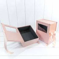 Коробки &quot;Книжка&quot; Набор 1/2 26*22,5*12 с окошком в клетку Розовый 1/16 Арт: 720320/2 - Коробки "Книжка" Набор 1/2 26*22,5*12 с окошком в клетку Розовый 1/16 Арт: 720320/2