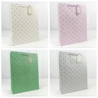 Пакет подарочный с тиснением &quot;Сердечки&quot; (микс 2) 31*42*12 210г 1/20 1/80 Арт: 000545A - Пакет подарочный с тиснением "Сердечки" (микс 2) 31*42*12 210г 1/20 1/80 Арт: 000545A