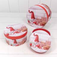 Коробки Круглые Набор 1/3 21*11,5 &quot;Гномик&quot; 1/30 Арт: 7302247/1653 - Коробки Круглые Набор 1/3 21*11,5 "Гномик" 1/30 Арт: 7302247/1653