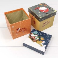 Коробка Куб 11,5*11,5*11,5 "Merry Christmas" (ассортимент) 1/4 1/120 Арт: 720300-275