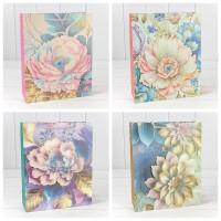 Пакет подарочный с 3D аппликацией "Цветы" (микс 257) 26*32*10 210г 1/20 1/240 Арт: 000257C