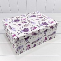 Коробки Прямоугольные Набор 1/15 42,5*33*17,6 "Лаванда на белом фоне" 1/2 Арт: 721902/1832