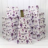 Коробки Прямоугольные Набор 1/15 42,5*33*17,6 "Лаванда на белом фоне" 1/2 Арт: 721902/1832 - Коробки Прямоугольные Набор 1/15 42,5*33*17,6 "Лаванда на белом фоне" 1/2 Арт: 721902/1832