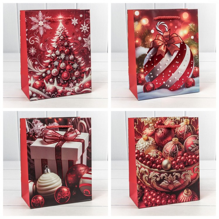 Пакет подарочный "Новый год" (микс 463) 18*23*10 210г 1/20 1/360 Арт: 300463E