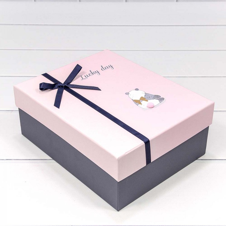 Коробки Прямоугольные Набор 1/3 25,5*20,5*10,5 с бантиком и хвостиком "Lucky day" 1/30 Арт: 720663/10