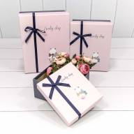 Коробки Прямоугольные Набор 1/3 25,5*20,5*10,5 с бантиком и хвостиком &quot;Lucky day&quot; 1/30 Арт: 720663/10 - Коробки Прямоугольные Набор 1/3 25,5*20,5*10,5 с бантиком и хвостиком "Lucky day" 1/30 Арт: 720663/10