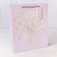 Пакет подарочный с тиснением &quot;Букет&quot; (микс) 26*32*12 210г 1/20 1/240 Арт: 000330C - Пакет подарочный с тиснением "Букет" (микс) 26*32*12 210г 1/20 1/240 Арт: 000330C