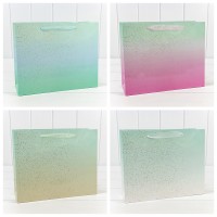 Пакет подарочный "Градиент" с блестящими вкраплениями (микс) 32*26*11 230г 1/20 1/240 Арт: 000196CA