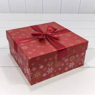 Коробки Квадратные Набор 1/3 24*24*11,5 &quot;Снежинки&quot; Красный 1/24 Арт: 720300-700 - Коробки Квадратные Набор 1/3 24*24*11,5 "Снежинки" Красный 1/24 Арт: 720300-700