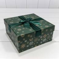 Коробки Квадратные Набор 1/3 24*24*11,5 &quot;Снежинки&quot; Зелёный 1/24 Арт: 720300-701 - Коробки Квадратные Набор 1/3 24*24*11,5 "Снежинки" Зелёный 1/24 Арт: 720300-701