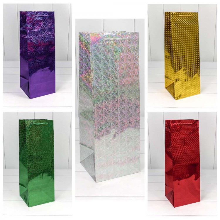 Пакет подарочный голография (микс) 16*45*15 1/20 1/240 Арт: 000LV