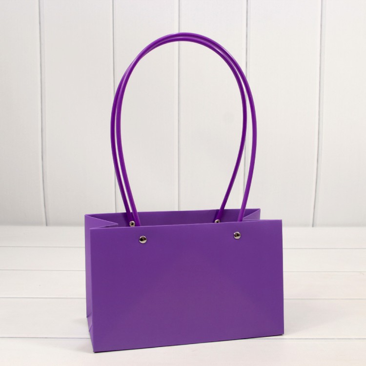 Пакет подарочный "Ваза для цветов" 22*13,5*10,5 230г Фиолетовый 1/10 1/120 Арт: 000170EA/2587