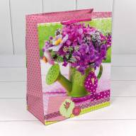 Пакет подарочный матовый "Цветы" (микс) 20*25*10 128г 1/20 1/480 Арт: 00026D - Пакет подарочный матовый "Цветы" (микс) 20*25*10 128г 1/20 1/480 Арт: 00026D