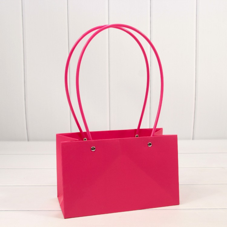 Пакет подарочный "Ваза для цветов" 22*13,5*10,5 230г Малиновый 1/10 1/120 Арт: 000170EA/2040