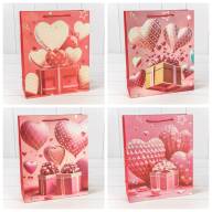 Пакет подарочный с тиснением "Сердца" (микс 110) 26*32*10 210г 1/20 1/240 Арт: 000110C - Пакет подарочный с тиснением "Сердца" (микс 110) 26*32*10 210г 1/20 1/240 Арт: 000110C