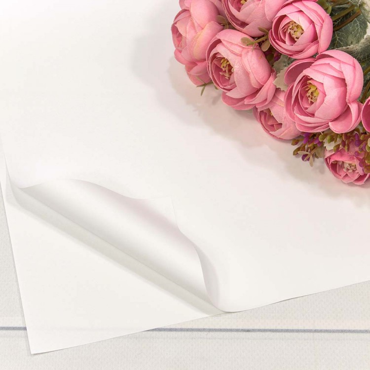 Плёнка в листах 60*60 (20 шт.) матовая "Корейская" 55мкм Белый 1/60 Арт: 001398/17