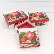 Коробки Квадратные Набор 1/3 15*15*6,9 &quot;Новый год&quot;- 2107 1/60 Арт: 7302274/2107 - Коробки Квадратные Набор 1/3 15*15*6,9 "Новый год"- 2107 1/60 Арт: 7302274/2107