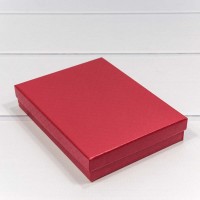 Коробка Прямоугольная 16*12*3,5 "Ромбики" Красный 1/12 1/120 Арт: 6121216/1