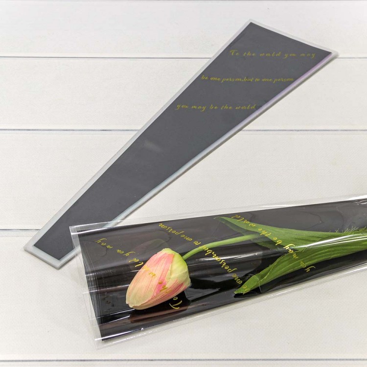 Пакет "Конус для цветов" 12,5*4*45 (30 шт.) Чёрный 1/200 Арт: 001560/2