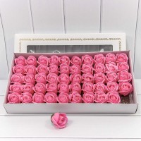 Декоративный цветок-мыло "Роза" класс А Тёмно-розовый 5,5*4 50шт. 1/20 Арт: 420055/15