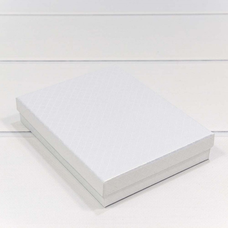 Коробка Прямоугольная 16*12*3,5 "Ромбики" Белый 1/12 1/120 Арт: 6121216/2