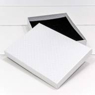 Коробка Прямоугольная 16*12*3,5 &quot;Ромбики&quot; Белый 1/12 1/120 Арт: 6121216/2 - Коробка Прямоугольная 16*12*3,5 "Ромбики" Белый 1/12 1/120 Арт: 6121216/2